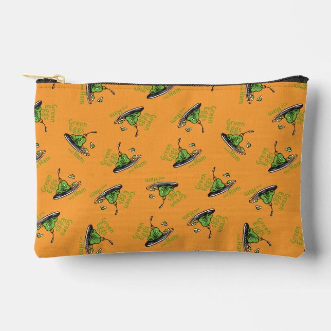 Green Eggs and Ham Pattern Accessory Pouch (Front)