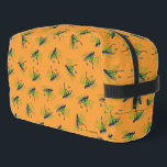 Green Eggs and Ham Pattern Dopp Kit<br><div class="desc">This officially licensed Dr. Seuss design features a seamless, repeating pattern of the classic green eggs and ham on a platter illustration. The iconic dish is scattered across a solid orange background, accompanied by the text "Green Eggs and Ham" in a matching green font. This nostalgic and recognizable pattern perfectly...</div>