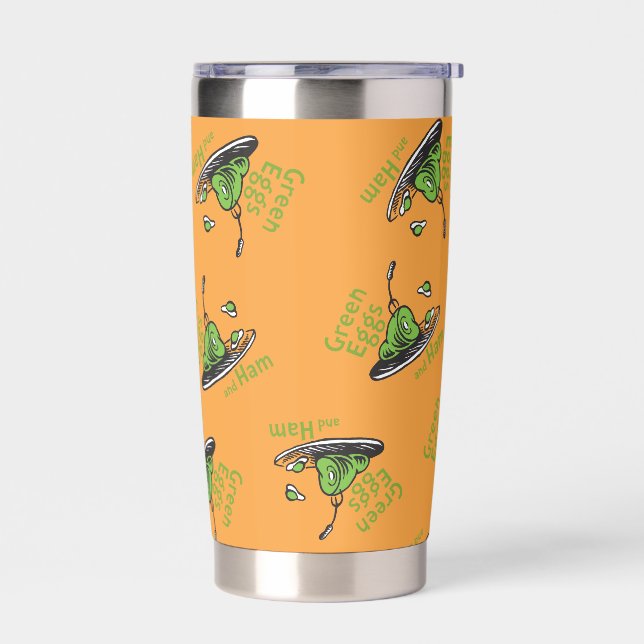 Green Eggs and Ham Pattern Insulated Tumbler (Left)