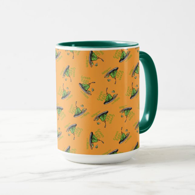 Green Eggs and Ham Pattern Mug (Front Right)