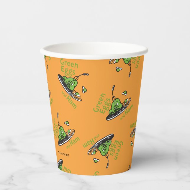Green Eggs and Ham Pattern Paper Cups (Front)