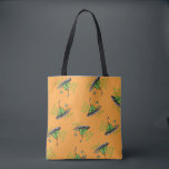 Green Eggs and Ham Pattern Tote Bag<br><div class="desc">This officially licensed Dr. Seuss design features a seamless, repeating pattern of the classic green eggs and ham on a platter illustration. The iconic dish is scattered across a solid orange background, accompanied by the text "Green Eggs and Ham" in a matching green font. This nostalgic and recognizable pattern perfectly...</div>