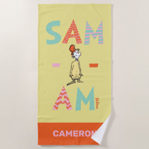 Green Eggs and Ham   Sam-I-Am Beach Towel