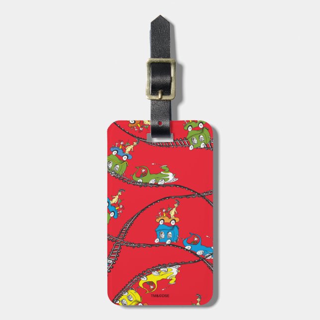 Green Eggs and Ham | Train Pattern Luggage Tag (Front Vertical)