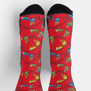 Green Eggs and Ham   Train Pattern Socks
