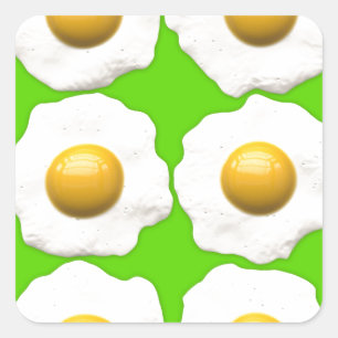 green eggs square sticker
