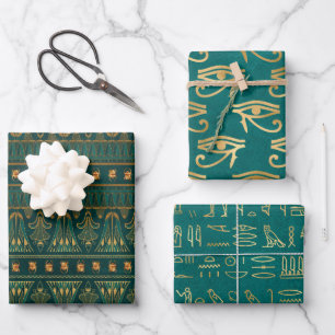 Green Egyptian Wrapping Paper   Ancient Egyptian 