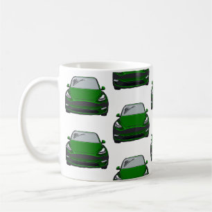 Green Electric Vehicle SUV Car Coffee Mug