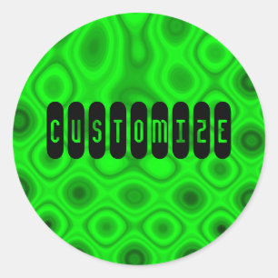 Green Electricity II - Template Classic Round Sticker