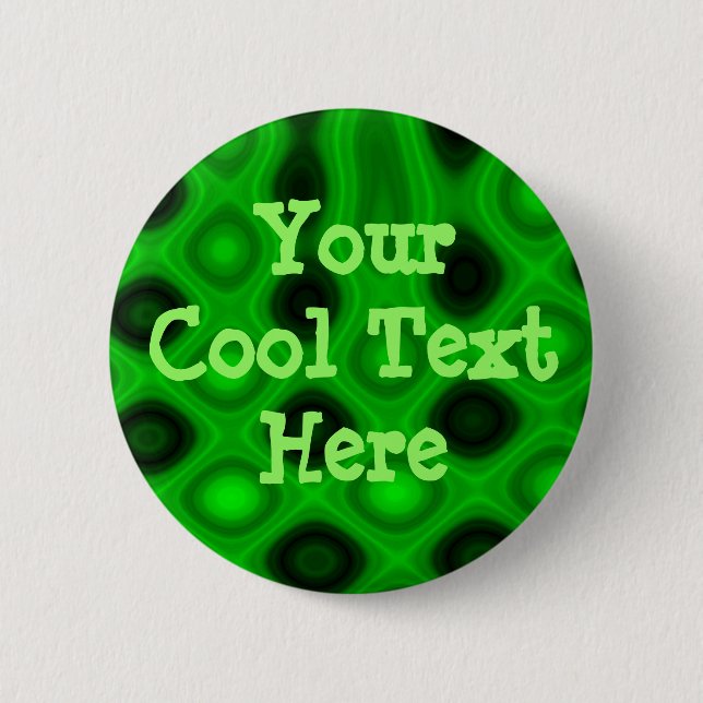 "Green Electricity III" Template 2 Inch Round Button (Front)