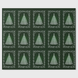 Green Elegant Christmas Tree Wrapping Paper