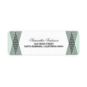 Green Elegant Deco Address Labels