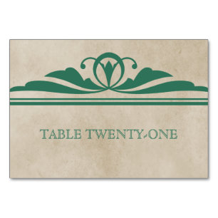 Green Elegant Deco Table Card