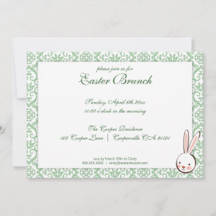 Green Elegant Easter Brunch Invitation