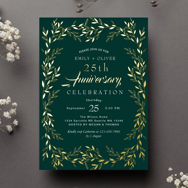 Green Elegant Gold Leaf Anniversary (Creator Uploaded)