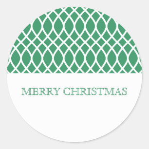 Green Elegant Lattice Holiday Stickers