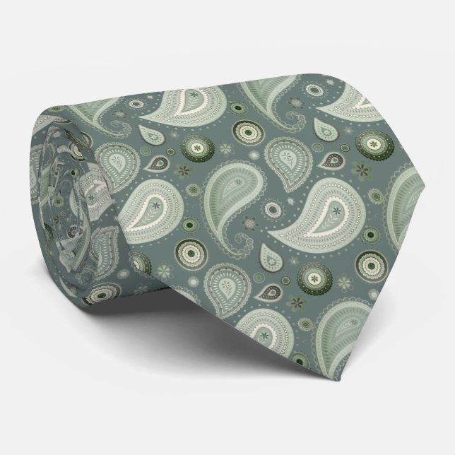 Green, elegant tie (Rolled)