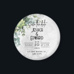 Green Elegant Wedding Watercolor Floral Minimal Magnet<br><div class="desc">Green elegant watercolor floral minimal design for an elegant wedding!</div>