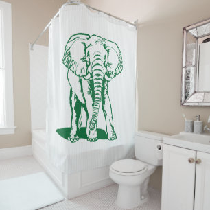 Green Elephant And White Stripes