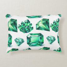 Green Emerald Crystal Gemstone Diamond Gem Decor