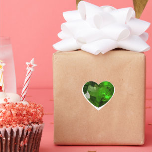 Green Emerald Heart Sticker