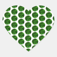 Green Emerald Heart Sticker