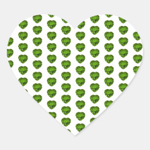 Green Emerald Heart Sticker