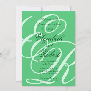 Green Emerald Wedding Invitation