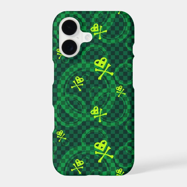 Green Emo Pattern With Circles (Back)