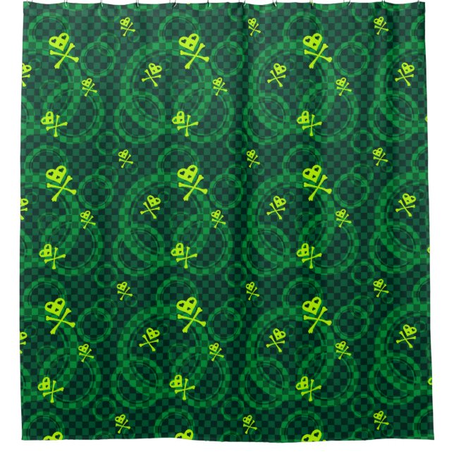 Green Emo Pattern With Circles (Front)