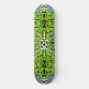 Green Empire Tribal Design Skateboard