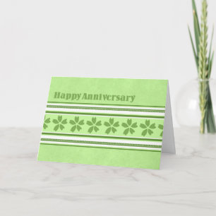 Green Employee Anniversary Congratulations Card