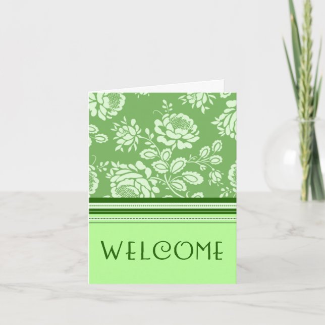 Green Employee Welcome to the Team Card (Front)