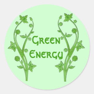Green Energy Classic Round Sticker