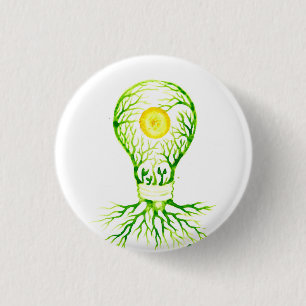 Green energy poster canvas print postcard ceramic  1 inch round button