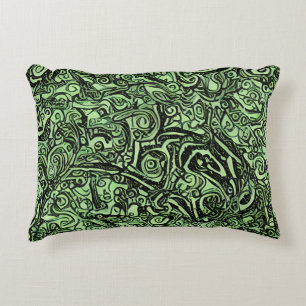 Green Enigma Accent Pillow