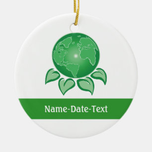 Green, Environmental Ceramic Ornament