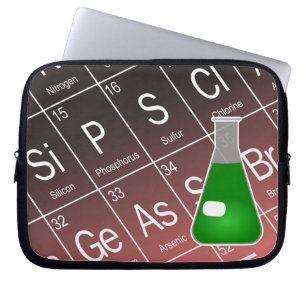 Green Erlenmeyer (Conical) Flask Chemistry Laptop Sleeve