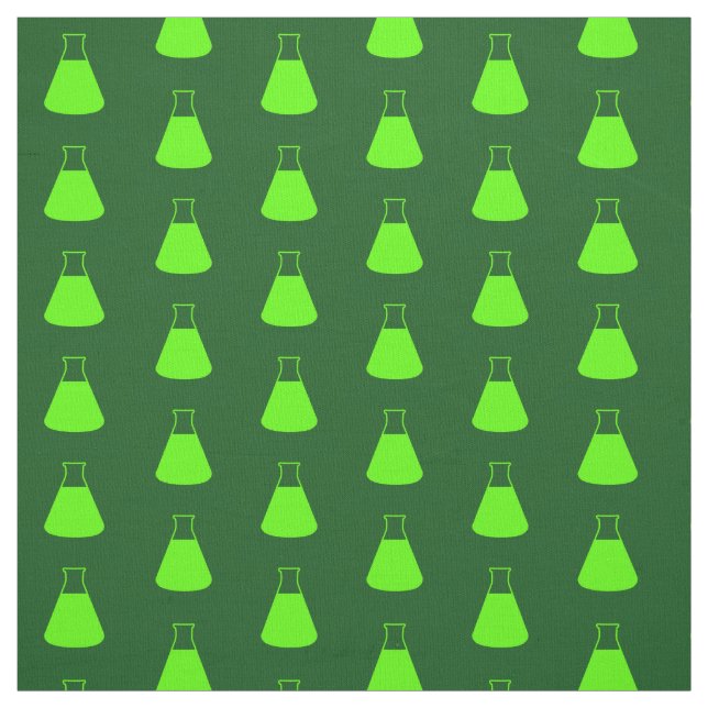 Green Erlenmeyer Flask Fabric (Swatch)