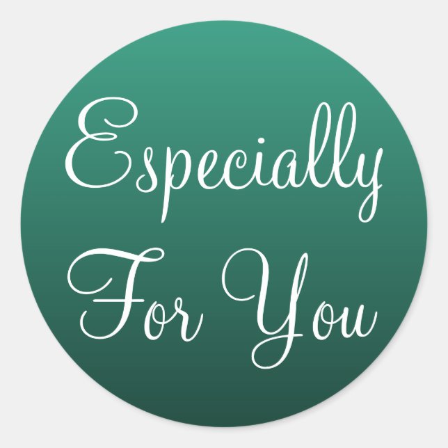 Green Especially For You Stickers (Front)