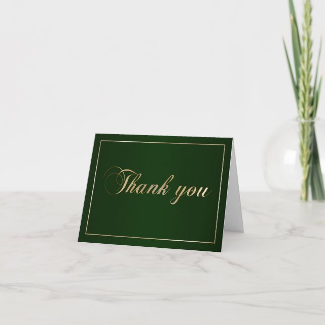 Green et Gold Merci note (Devant)