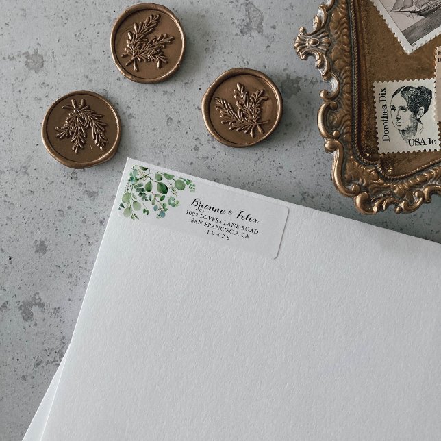 Green Eucalyptus Botanical Return Address (Creator Uploaded)