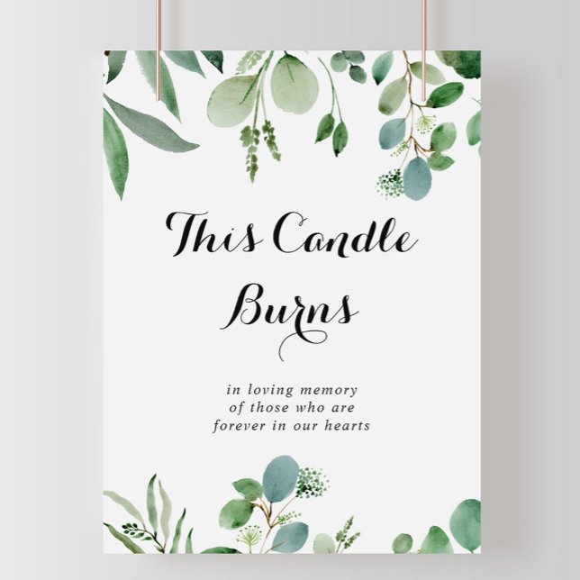 Green Eucalyptus Botanical This Candle Burns Sign (Creator Uploaded)