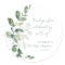 Green Eucalyptus Custom Bridal Shower Thank You