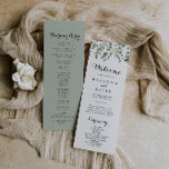 Green Eucalyptus Foliage Delight Wedding Program<br><div class="desc">This green eucalyptus foliage delight wedding program is perfect for a modern wedding. The design features botanical watercolor hand-drawn elegant eucalyptus,  inspiring natural beauty.</div>