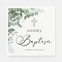 Green Eucalyptus Leaves Botanical Baptism