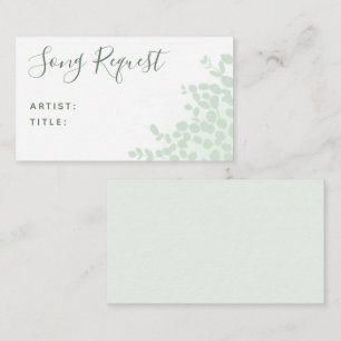 Green Eucalyptus Mariage Chanson Demande Carte