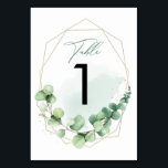 Green Eucalyptus Modern Elegant Wedding Table Number<br><div class="desc">Guide your guests to their seats in style with our elegant wedding table number cards, adorned with lush greenery and delicate eucalyptus accents. You can order it just right now! Crafted with a touch of sophistication and a hint of gold, these botanical-inspired table cards add a touch of glamour to...</div>