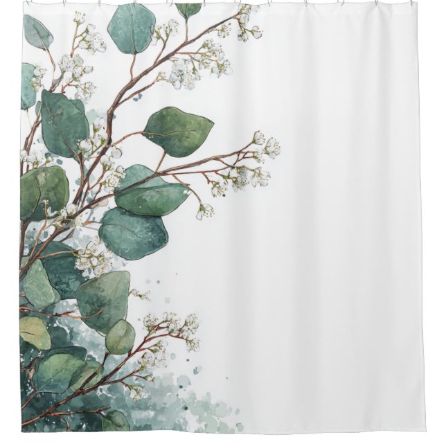 Green Eucalyptus Pastel Floral Whimsical Botanical (Front)