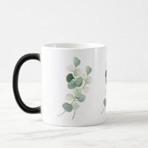Green Eucalyptus Pastel Leaves Duvet Cover Coffee Magic Mug